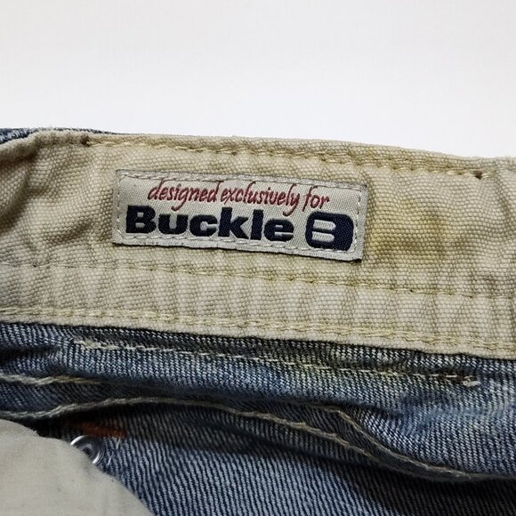 MEK DNM Frisco Bootcut Distressed Denim Jeans W25 x 32L Handcrafted Cotton Blend - Picture 7 of 10